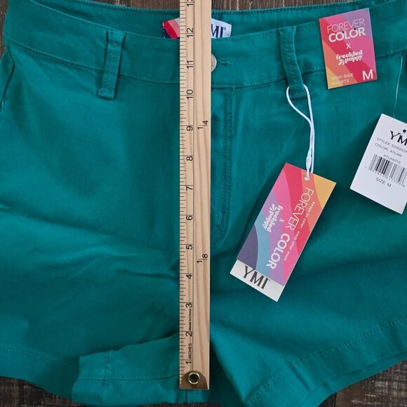 YMI Forever Color Woman's Shorts Atlantis (green) NWT Medium - Picture 6 of 7